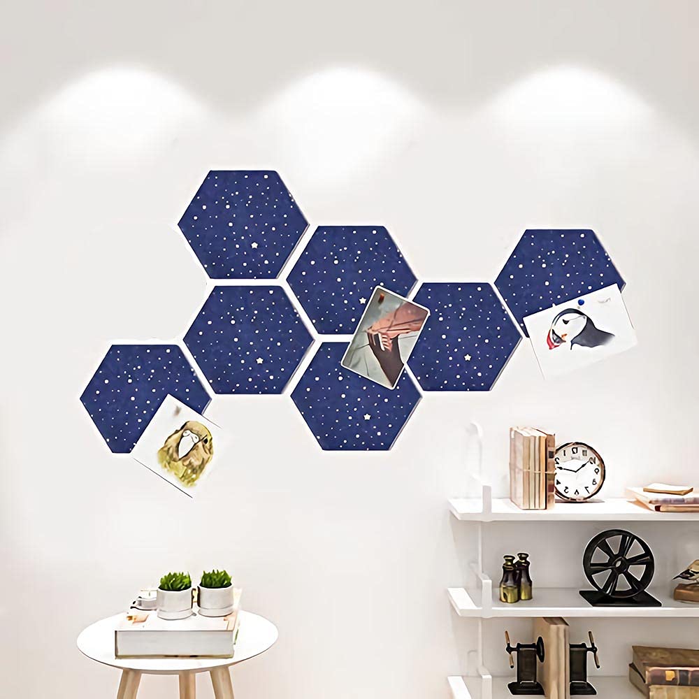 TＨＥＳK A Tインテリアボード Amazon.com : Night Sky Theme Hexagon Felt Board Tiles - Set